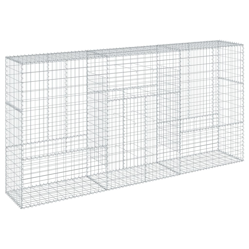 8721102850301_a_en_hd_1 vidaXL Gabion Basket with Cover 300x50x150 cm Galvanised Iron - Image 2