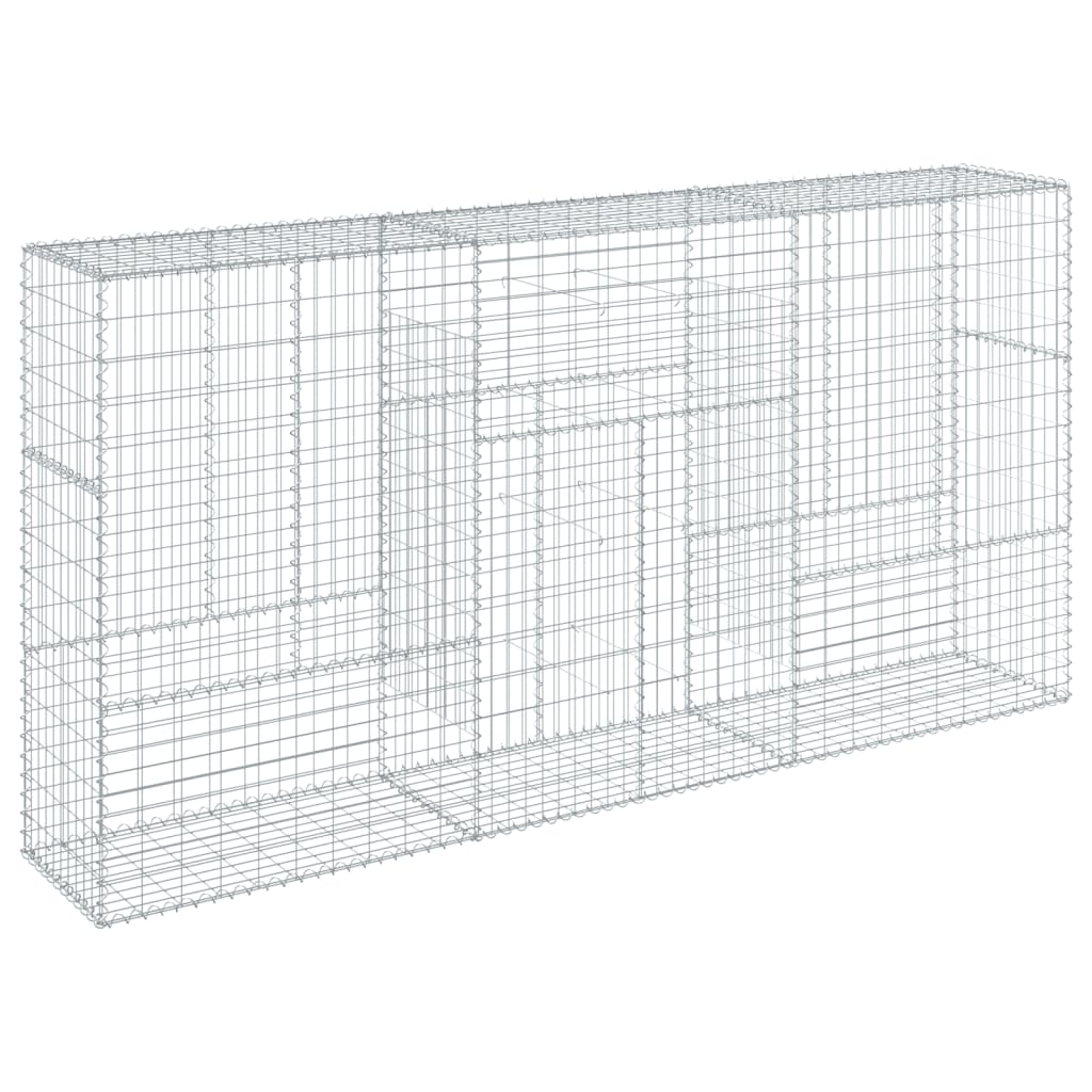 8721102850301_g_en_hd_3 vidaXL Gabion Basket with Cover 300x50x150 cm Galvanised Iron - Image 5