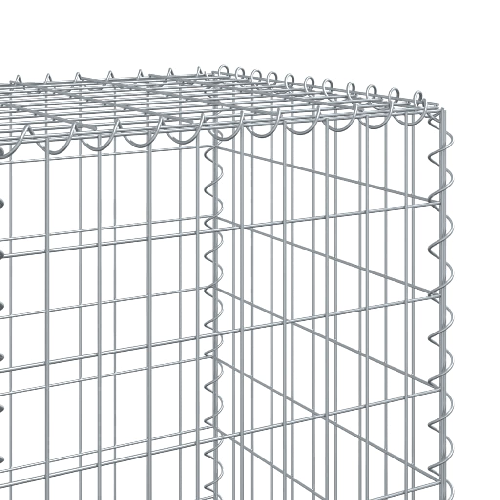 8721102850301_g_en_hd_4 vidaXL Gabion Basket with Cover 300x50x150 cm Galvanised Iron - Image 6
