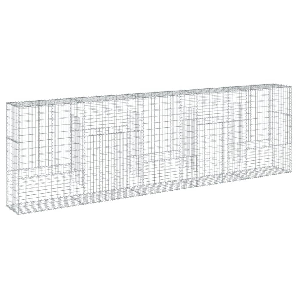 8721102850325_a_en_hd_1 vidaXL Gabion Basket with Cover 500x50x150 cm Galvanised Iron - Image 2