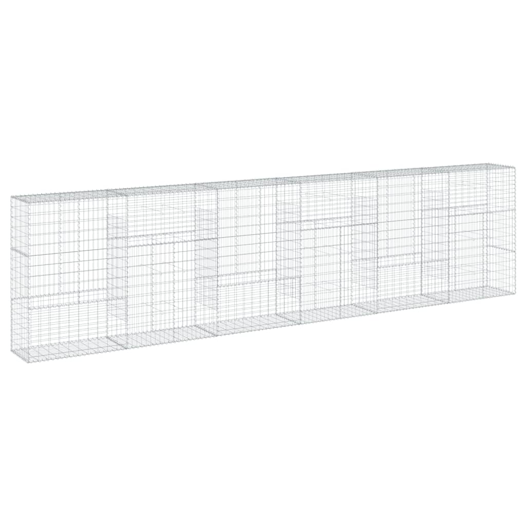 8721102850332_a_en_hd_1 vidaXL Gabion Basket with Cover 600x50x150 cm Galvanised Iron - Image 2