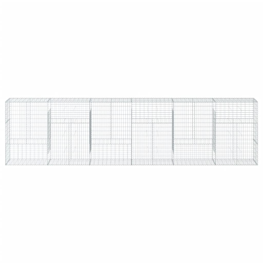 8721102850332_g_en_hd_1 vidaXL Gabion Basket with Cover 600x50x150 cm Galvanised Iron - Image 3
