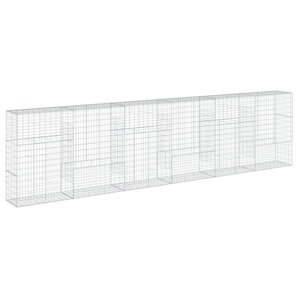 8721102850332_g_en_hd_3 vidaXL Gabion Basket with Cover 600x50x150 cm Galvanised Iron - Image 5