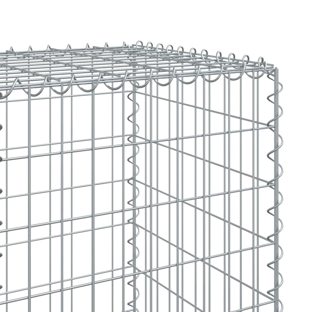 8721102850394_g_en_hd_4 vidaXL Gabion Basket with Cover 1200x50x150 cm Galvanised Iron - Image 6