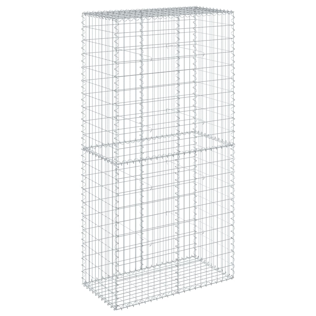 8721102850400_g_en_hd_3 vidaXL Gabion Basket with Cover 100x50x200 cm Galvanised Iron - Image 5