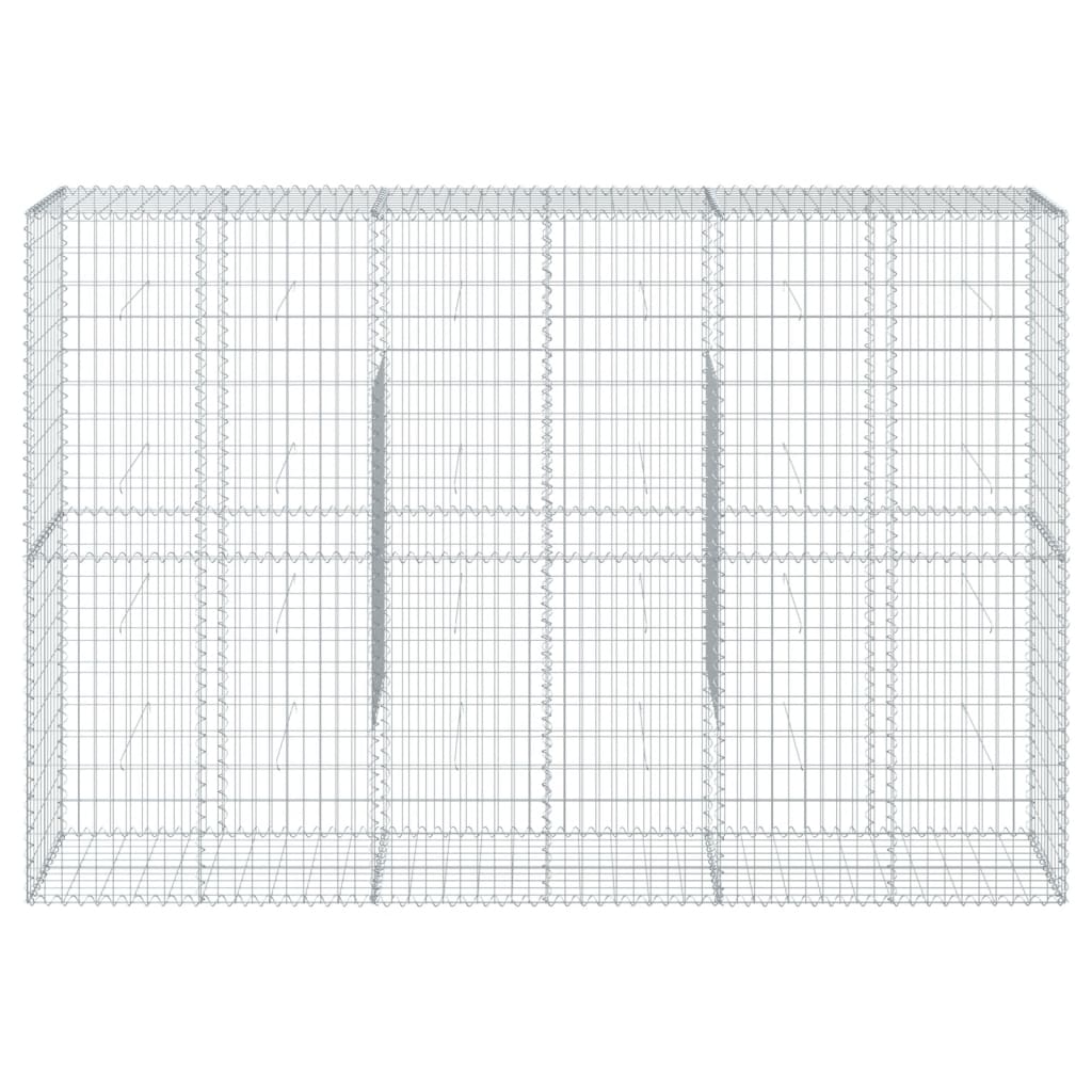 8721102850424_g_en_hd_1 vidaXL Gabion Basket with Cover 300x50x200 cm Galvanised Iron - Image 3