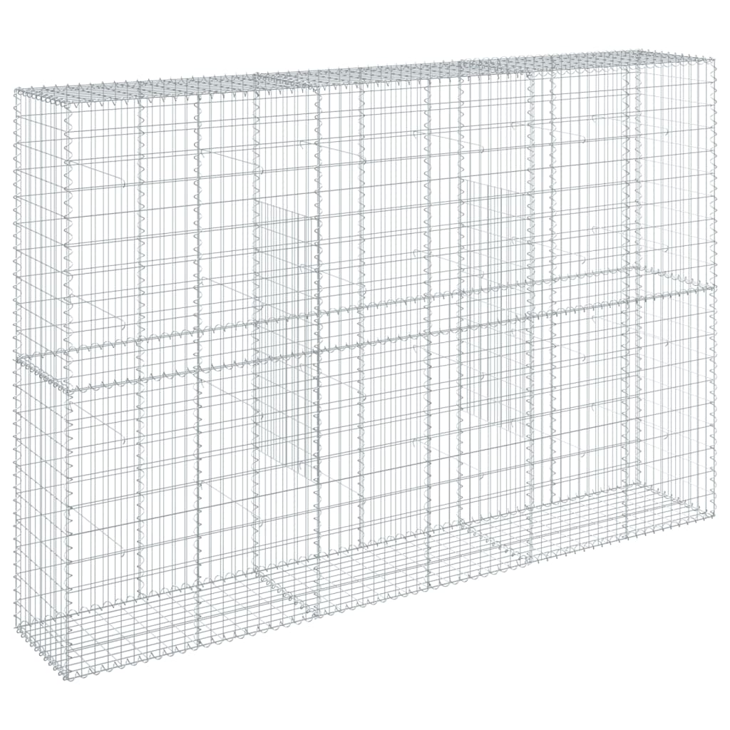 8721102850424_g_en_hd_3 vidaXL Gabion Basket with Cover 300x50x200 cm Galvanised Iron - Image 5