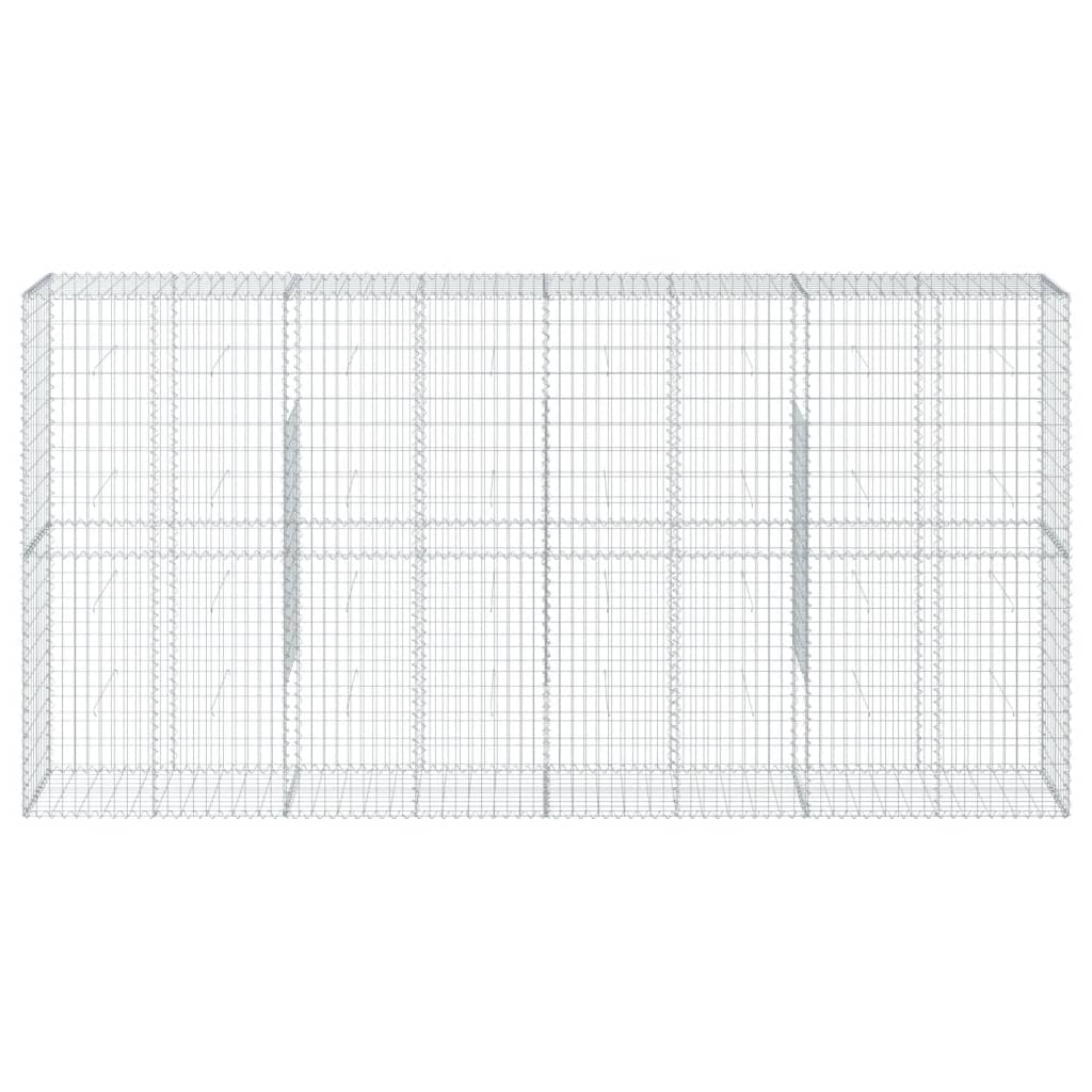 8721102850431_g_en_hd_1 vidaXL Gabion Basket with Cover 400x50x200 cm Galvanised Iron - Image 3