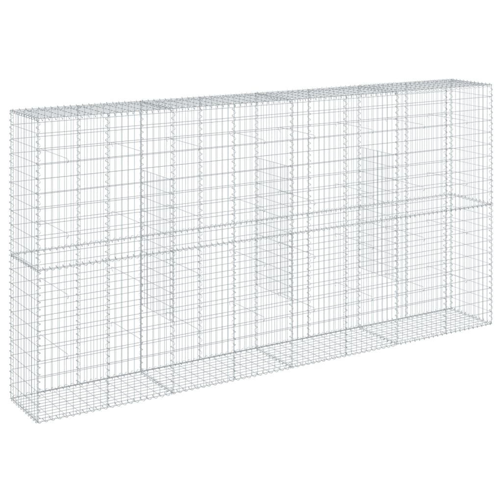 8721102850431_g_en_hd_3 vidaXL Gabion Basket with Cover 400x50x200 cm Galvanised Iron - Image 5