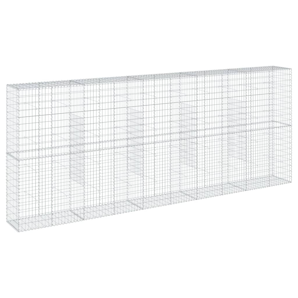 8721102850448_a_en_hd_1 vidaXL Gabion Basket with Cover 500x50x200 cm Galvanised Iron - Image 2