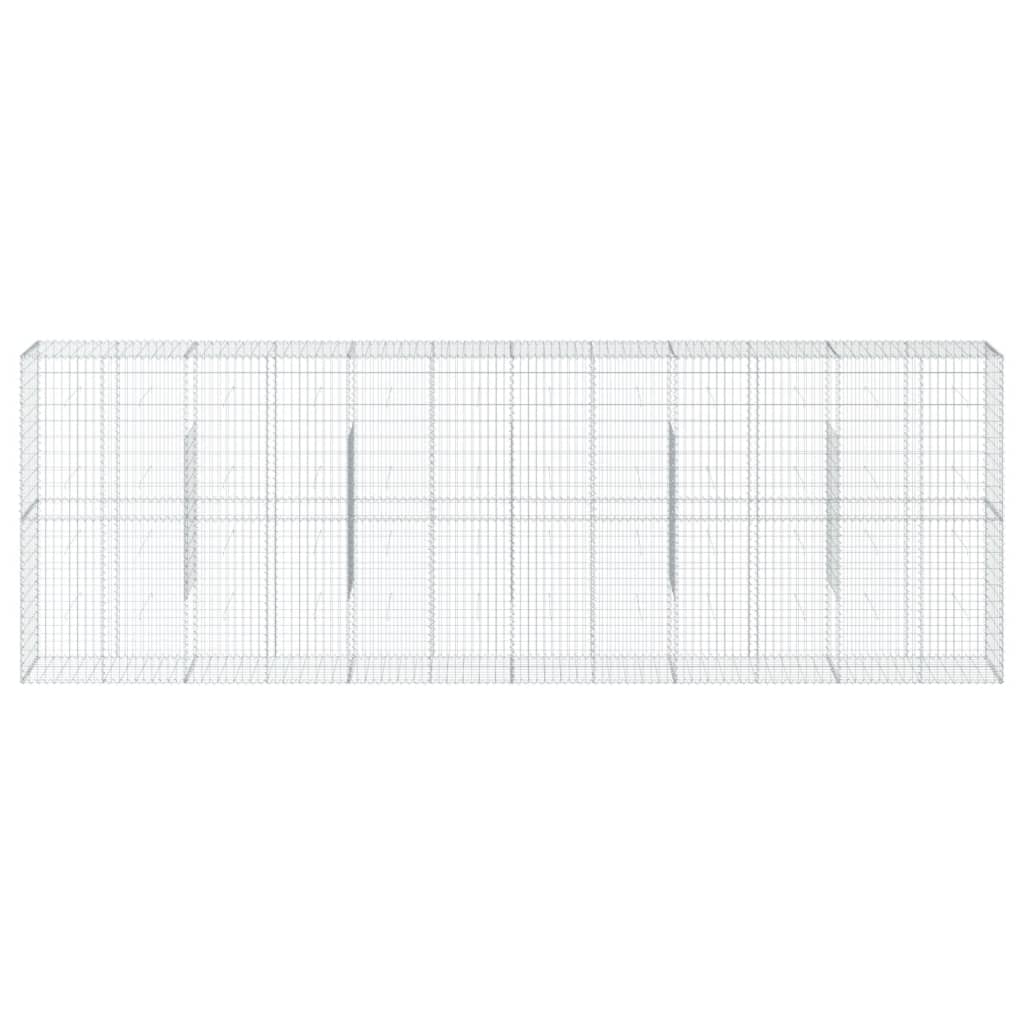 8721102850455_g_en_hd_1 vidaXL Gabion Basket with Cover 600x50x200 cm Galvanised Iron - Image 3