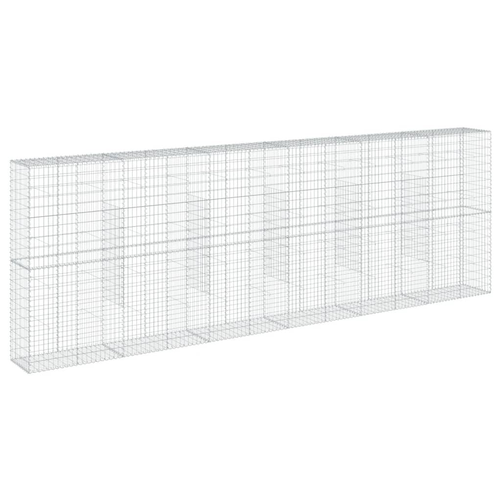 8721102850455_g_en_hd_3 vidaXL Gabion Basket with Cover 600x50x200 cm Galvanised Iron - Image 5