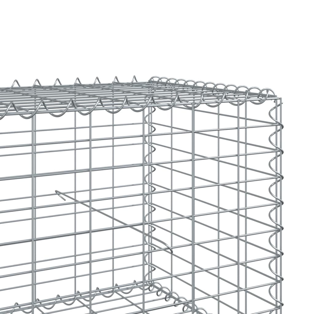 8721102850523_g_en_hd_4 vidaXL Gabion Basket with Cover 100x100x50 cm Galvanised Iron - Image 6