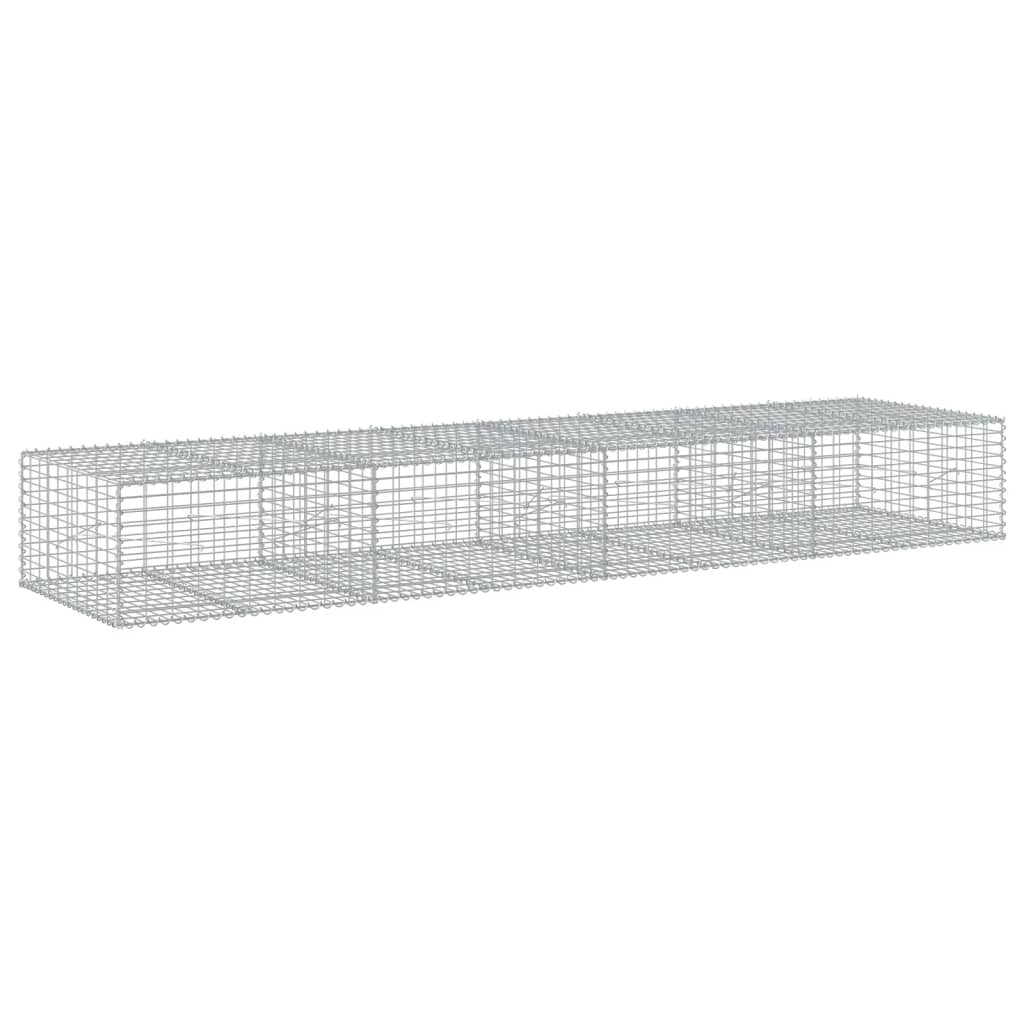 8721102850554_a_en_hd_1 vidaXL Gabion Basket with Cover 400x100x50 cm Galvanised Iron - Image 2