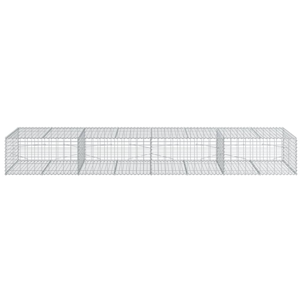 8721102850554_g_en_hd_1 vidaXL Gabion Basket with Cover 400x100x50 cm Galvanised Iron - Image 3