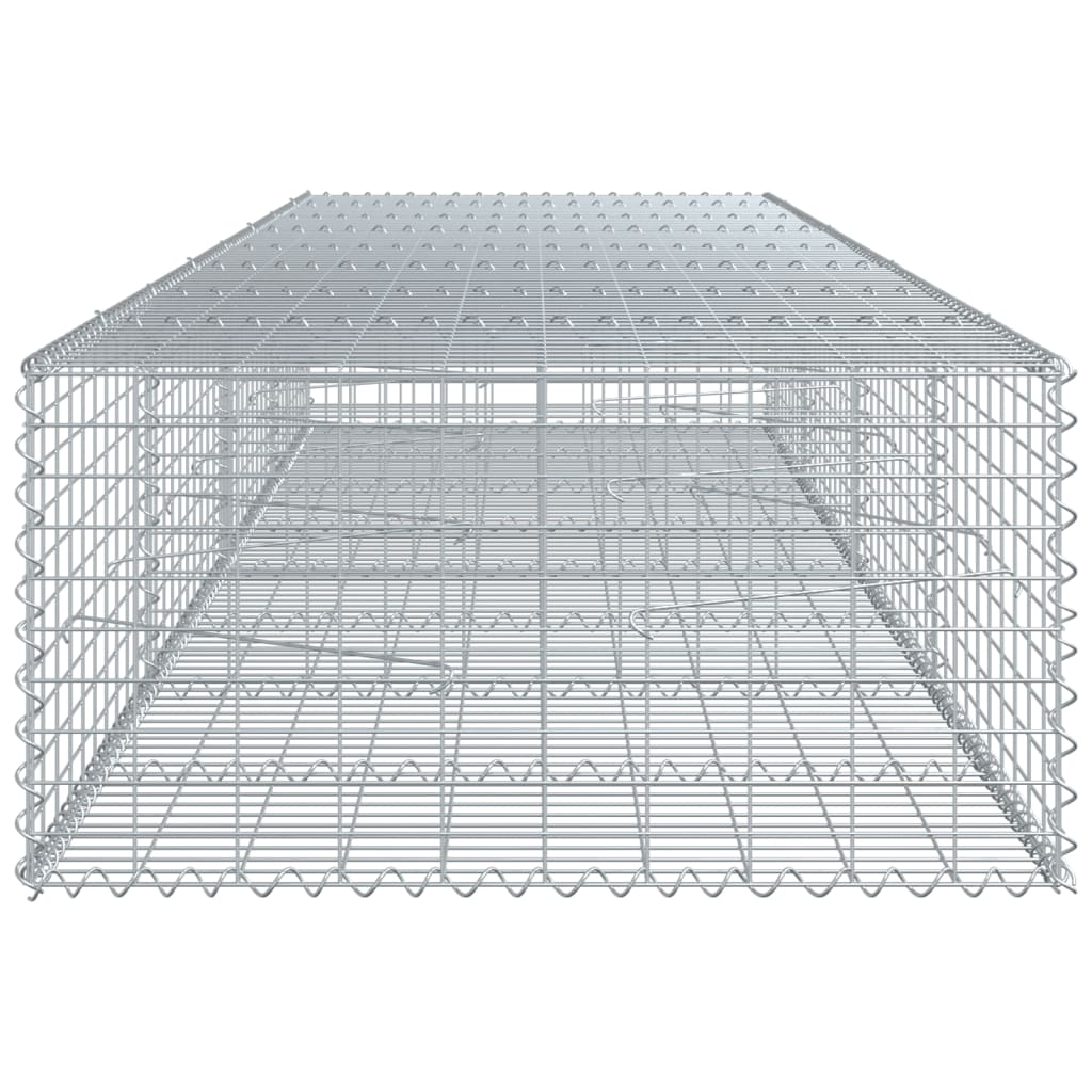 8721102850554_g_en_hd_2 vidaXL Gabion Basket with Cover 400x100x50 cm Galvanised Iron - Image 4