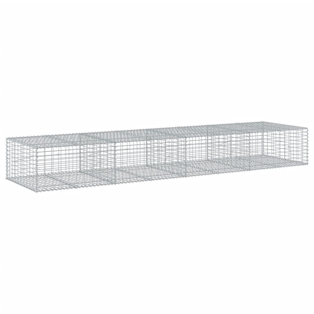 8721102850554_g_en_hd_3 vidaXL Gabion Basket with Cover 400x100x50 cm Galvanised Iron - Image 5