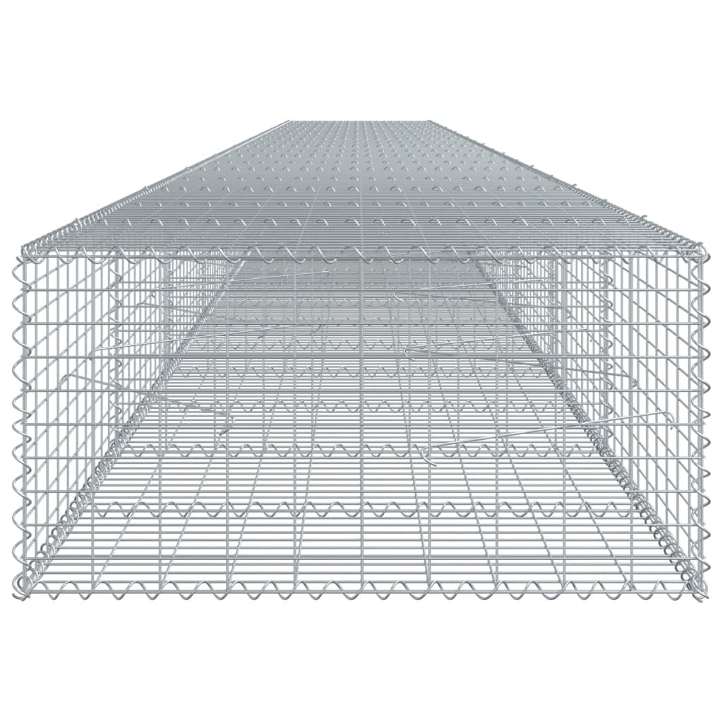 8721102850615_g_en_hd_2 vidaXL Gabion Basket with Cover 1000x100x50 cm Galvanised Iron - Image 4