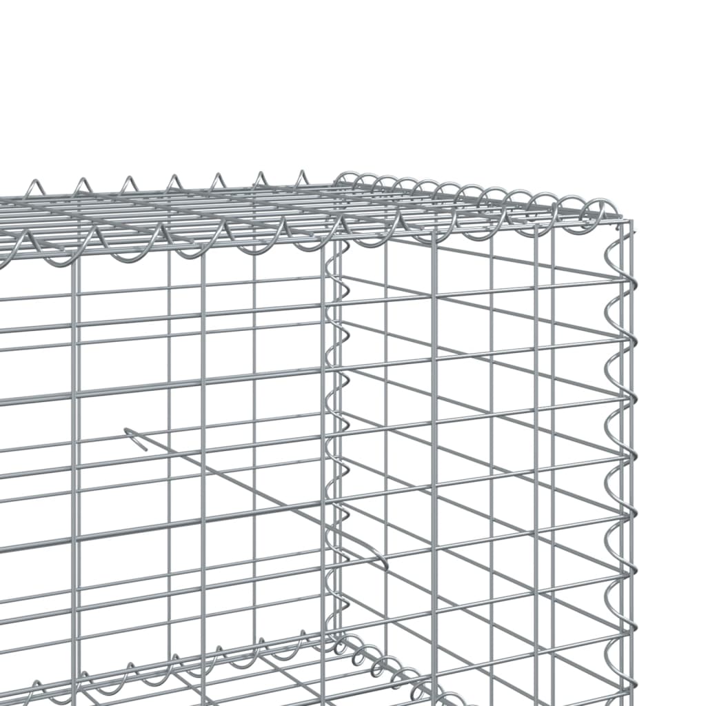 8721102850615_g_en_hd_4 vidaXL Gabion Basket with Cover 1000x100x50 cm Galvanised Iron - Image 6