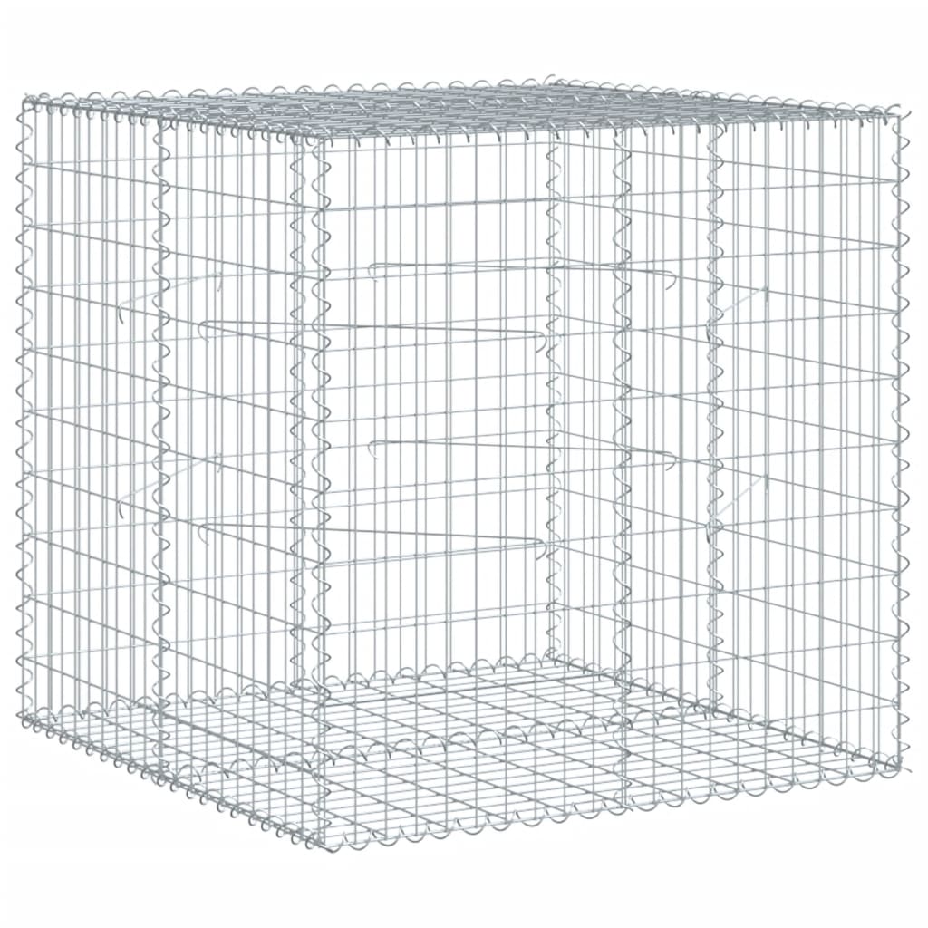8721102850646_a_en_hd_1 vidaXL Gabion Basket with Cover 100x100x100 cm Galvanised Iron - Image 2