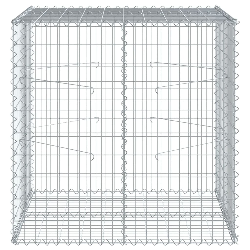 8721102850646_g_en_hd_1 vidaXL Gabion Basket with Cover 100x100x100 cm Galvanised Iron - Image 3
