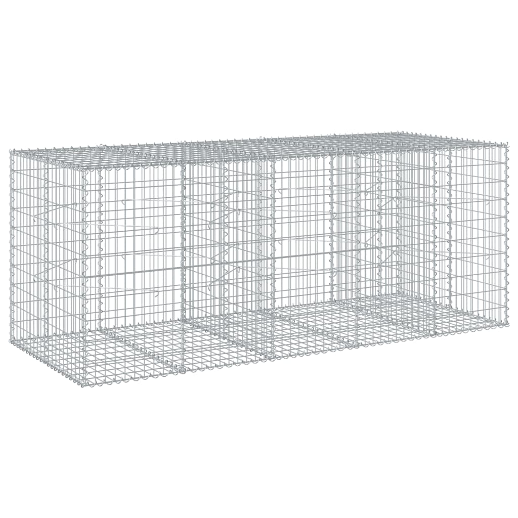 8721102850677_a_en_hd_1 vidaXL Gabion Basket with Cover 250x100x100 cm Galvanised Iron - Image 2