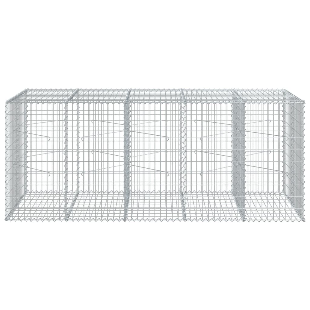 8721102850677_g_en_hd_1 vidaXL Gabion Basket with Cover 250x100x100 cm Galvanised Iron - Image 3