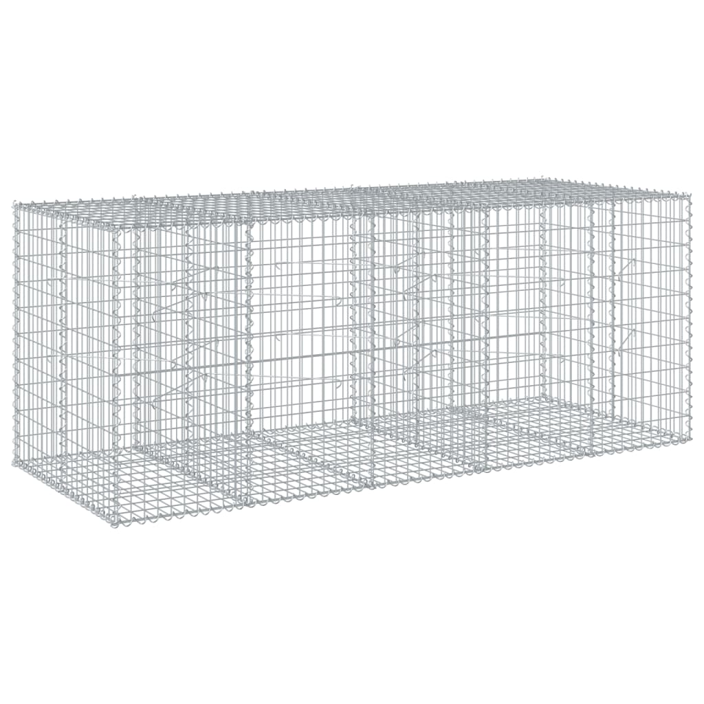 8721102850677_g_en_hd_3 vidaXL Gabion Basket with Cover 250x100x100 cm Galvanised Iron - Image 5