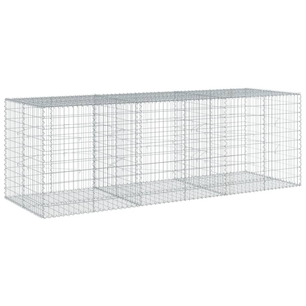 8721102850684_a_en_hd_1 vidaXL Gabion Basket with Cover 300x100x100 cm Galvanised Iron - Image 2