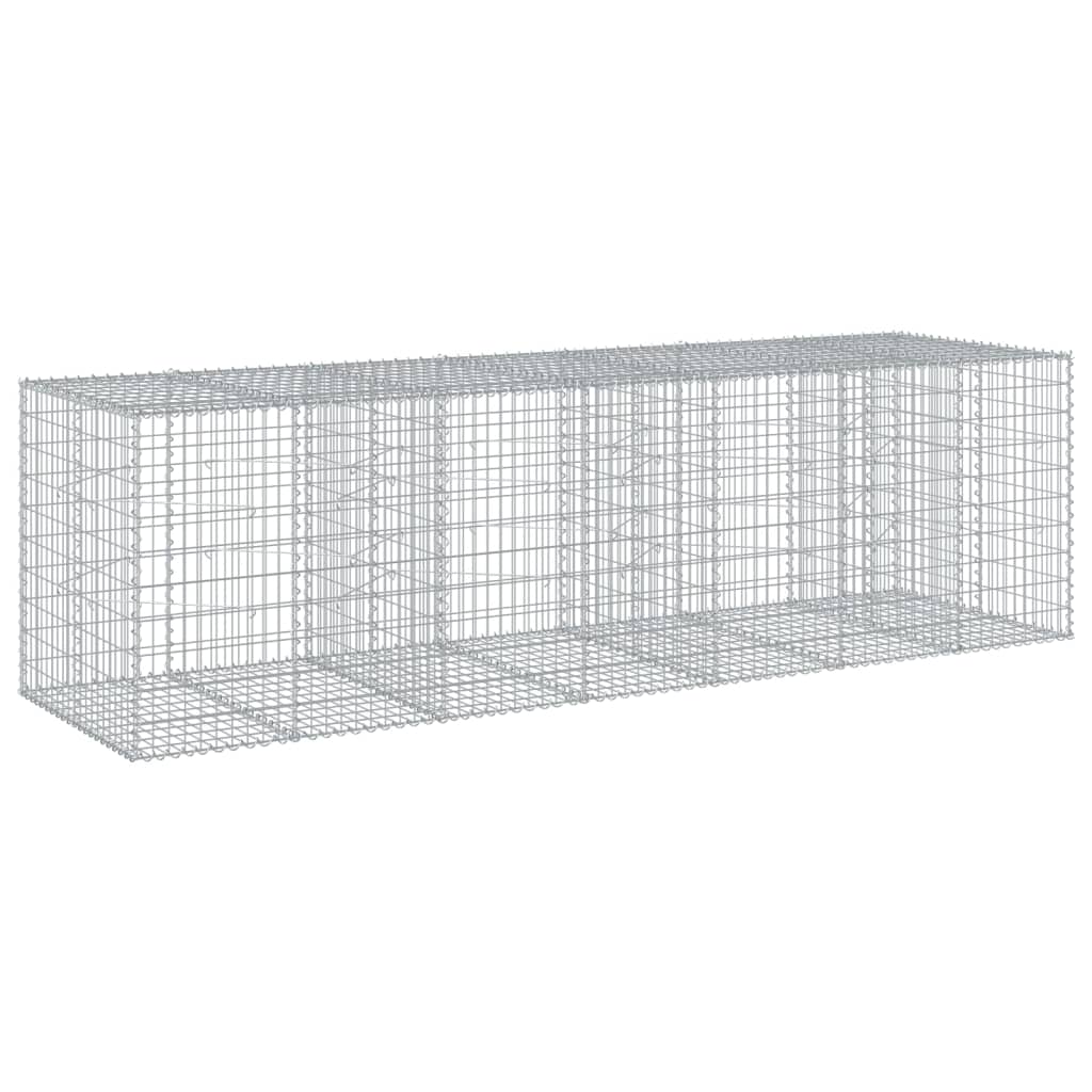 8721102850691_a_en_hd_1 vidaXL Gabion Basket with Cover 350x100x100 cm Galvanised Iron - Image 2