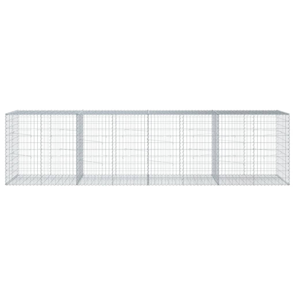 8721102850707_g_en_hd_1 vidaXL Gabion Basket with Cover 400x100x100 cm Galvanised Iron - Image 3