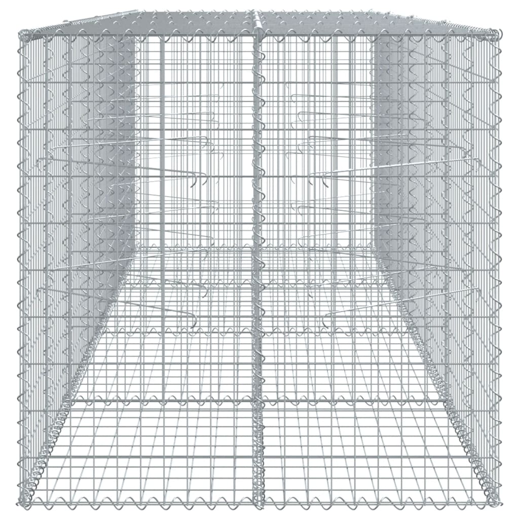 8721102850707_g_en_hd_2 vidaXL Gabion Basket with Cover 400x100x100 cm Galvanised Iron - Image 4