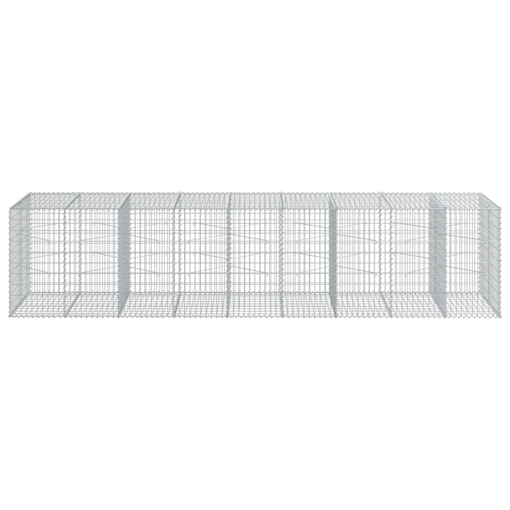 8721102850714_g_en_hd_1 vidaXL Gabion Basket with Cover 450x100x100 cm Galvanised Iron - Image 3
