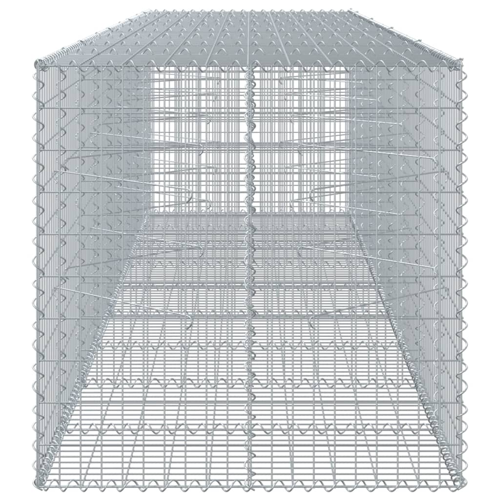 8721102850714_g_en_hd_2 vidaXL Gabion Basket with Cover 450x100x100 cm Galvanised Iron - Image 4