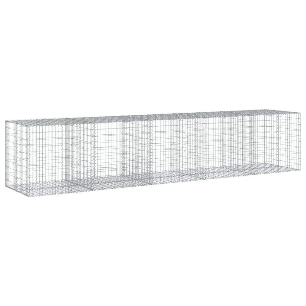 8721102850721_a_en_hd_1 vidaXL Gabion Basket with Cover 500x100x100 cm Galvanised Iron - Image 2