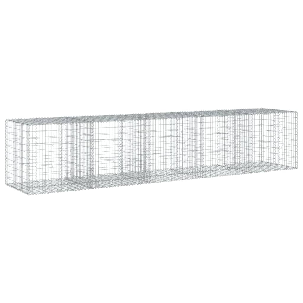 8721102850721_g_en_hd_3 vidaXL Gabion Basket with Cover 500x100x100 cm Galvanised Iron - Image 5