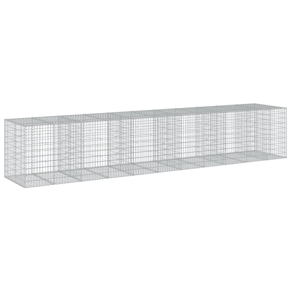 8721102850738_a_en_hd_1 vidaXL Gabion Basket with Cover 550x100x100 cm Galvanised Iron - Image 2