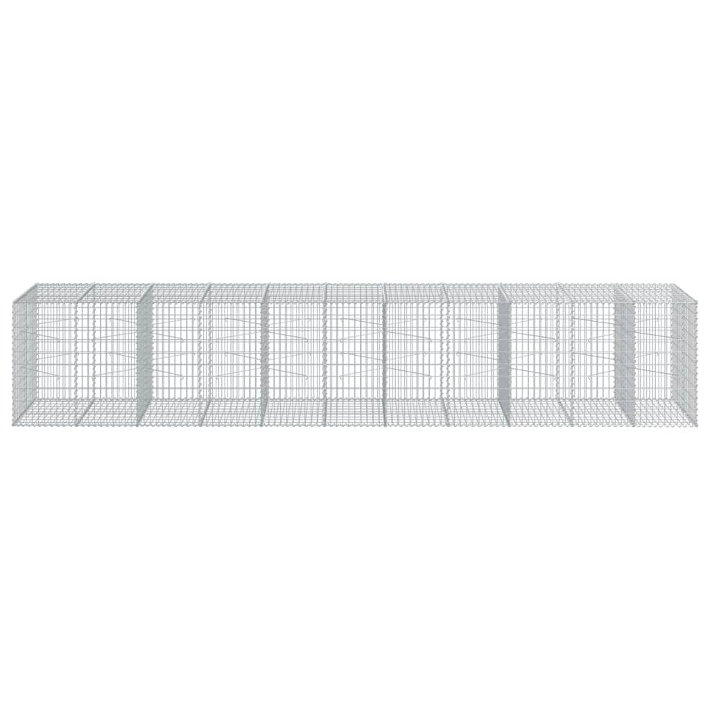 8721102850738_g_en_hd_1 vidaXL Gabion Basket with Cover 550x100x100 cm Galvanised Iron - Image 3