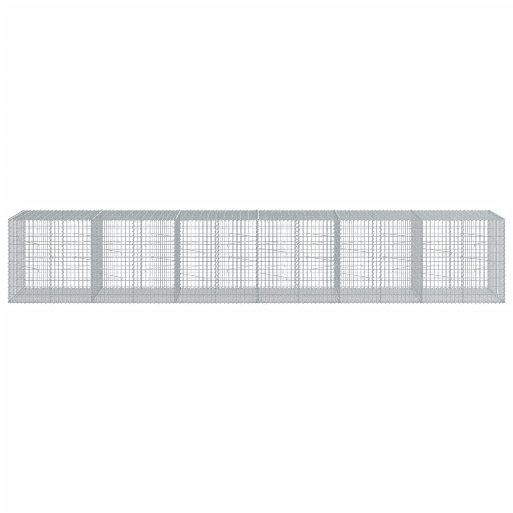 8721102850745_g_en_hd_1 vidaXL Gabion Basket with Cover 600x100x100 cm Galvanised Iron - Image 3