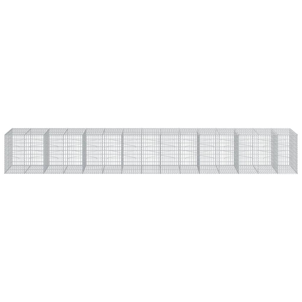 8721102850776_g_en_hd_1 vidaXL Gabion Basket with Cover 750x100x100 cm Galvanised Iron - Image 3