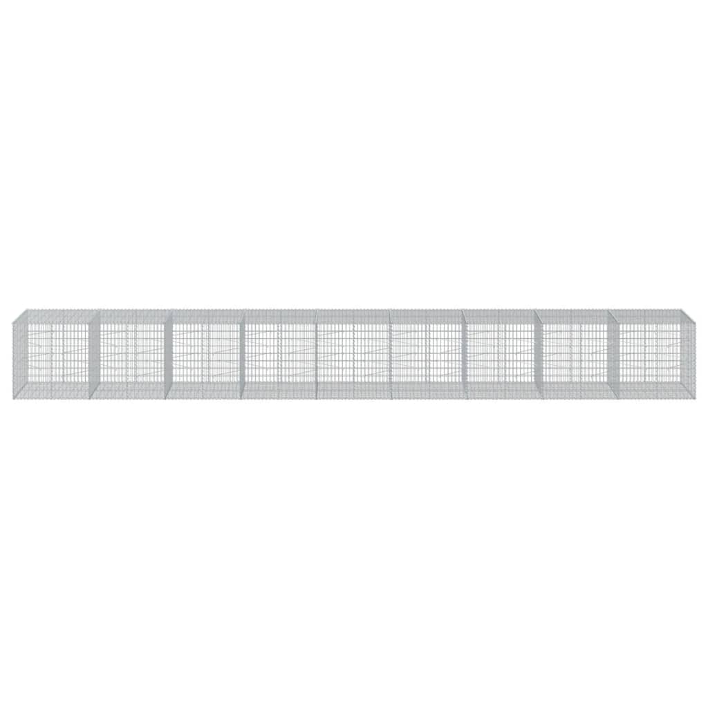 8721102850806_g_en_hd_1 vidaXL Gabion Basket with Cover 900x100x100 cm Galvanised Iron - Image 3