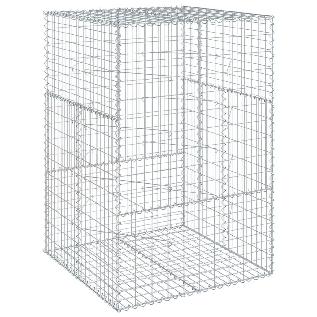 8721102850875_a_en_hd_1 vidaXL Gabion Basket with Cover 100x100x150 cm Galvanised Iron - Image 2