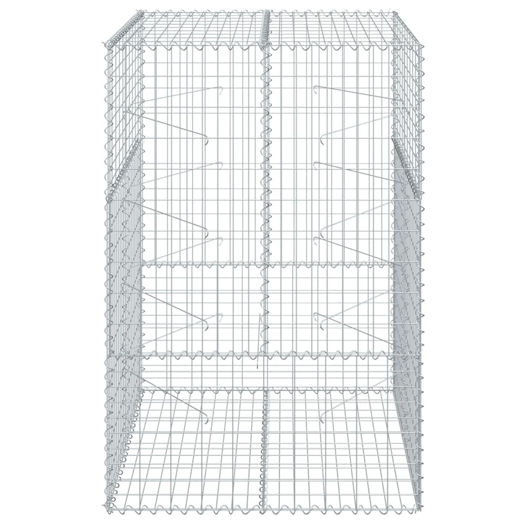 8721102850875_g_en_hd_1 vidaXL Gabion Basket with Cover 100x100x150 cm Galvanised Iron - Image 3