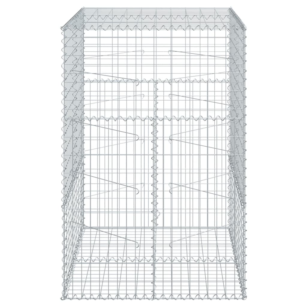 8721102850875_g_en_hd_2 vidaXL Gabion Basket with Cover 100x100x150 cm Galvanised Iron - Image 4