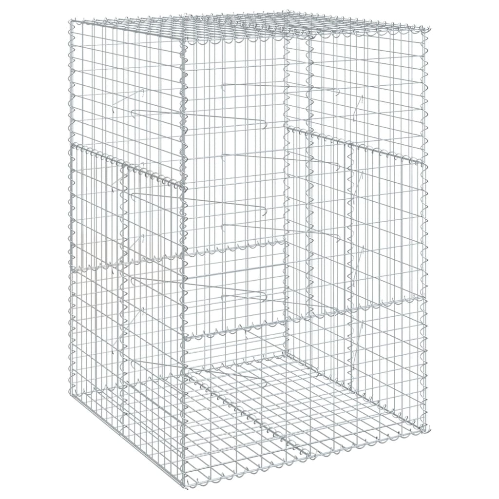 8721102850875_g_en_hd_3 vidaXL Gabion Basket with Cover 100x100x150 cm Galvanised Iron - Image 5