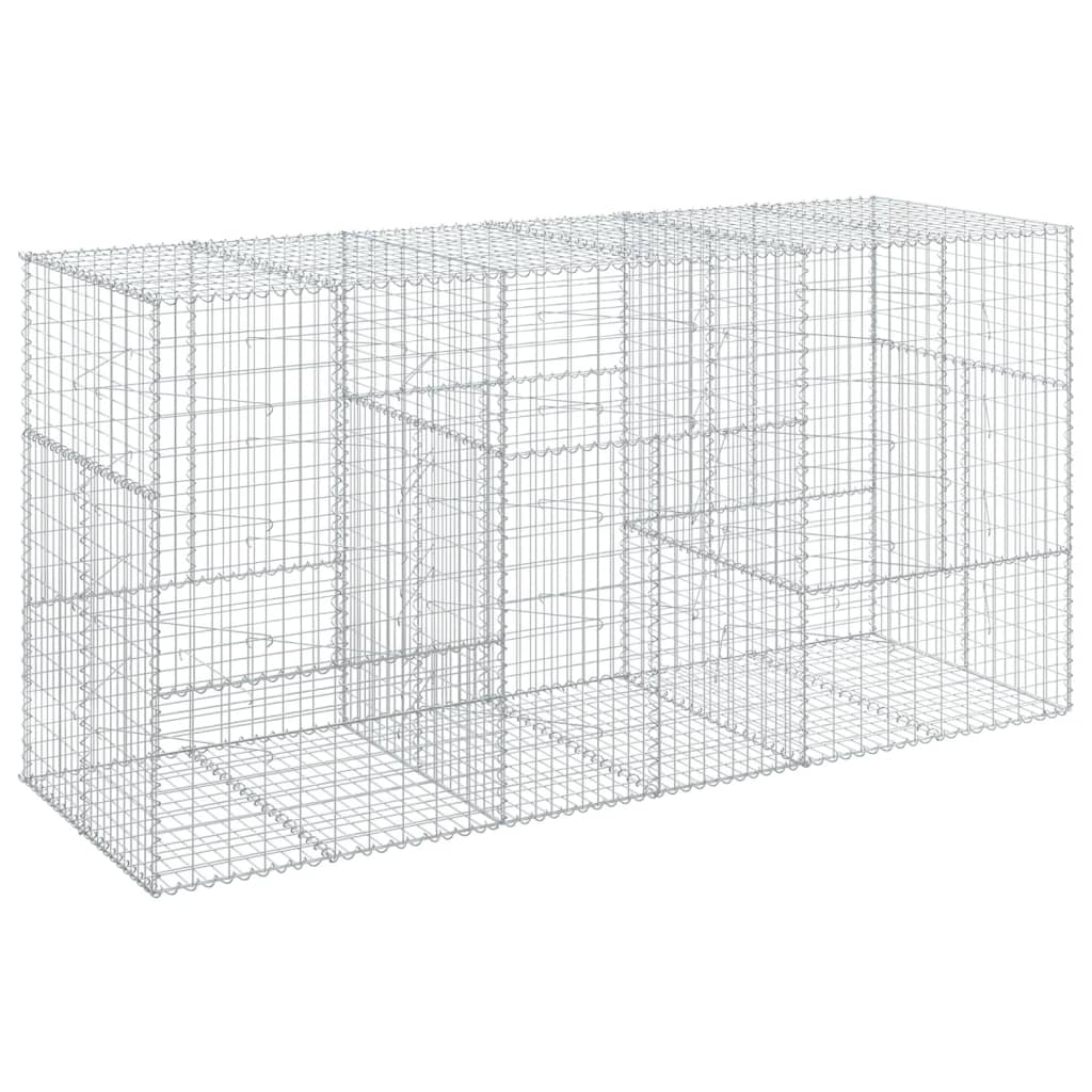 8721102850899_a_en_hd_1 vidaXL Gabion Basket with Cover 300x100x150 cm Galvanised Iron - Image 2