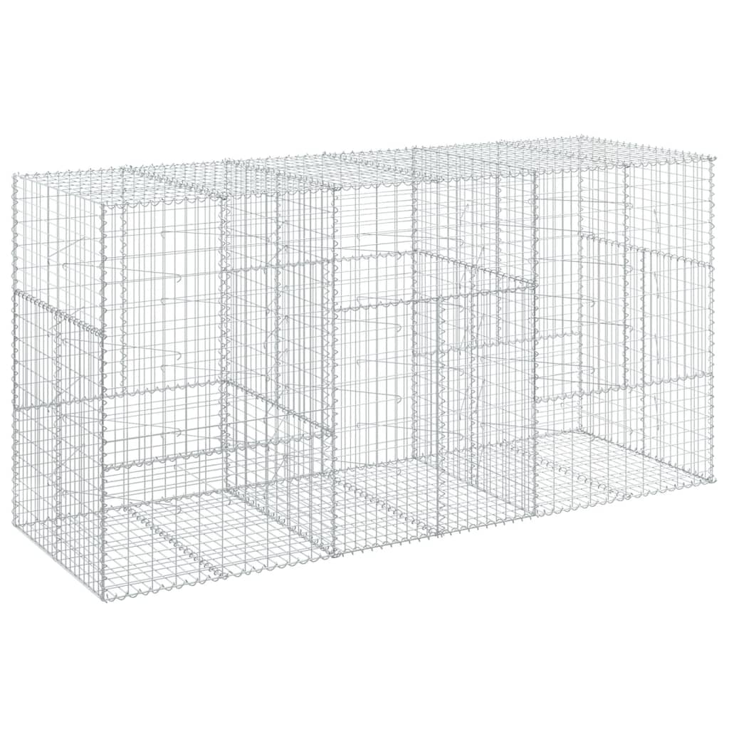 8721102850899_g_en_hd_3 vidaXL Gabion Basket with Cover 300x100x150 cm Galvanised Iron - Image 5