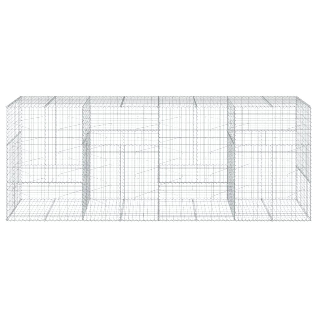 8721102850905_g_en_hd_1 vidaXL Gabion Basket with Cover 400x100x150 cm Galvanised Iron - Image 3