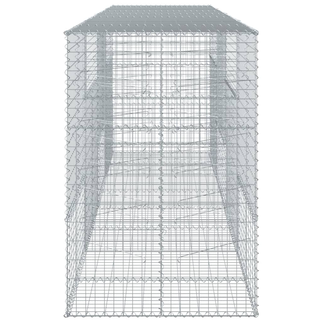 8721102850905_g_en_hd_2 vidaXL Gabion Basket with Cover 400x100x150 cm Galvanised Iron - Image 4