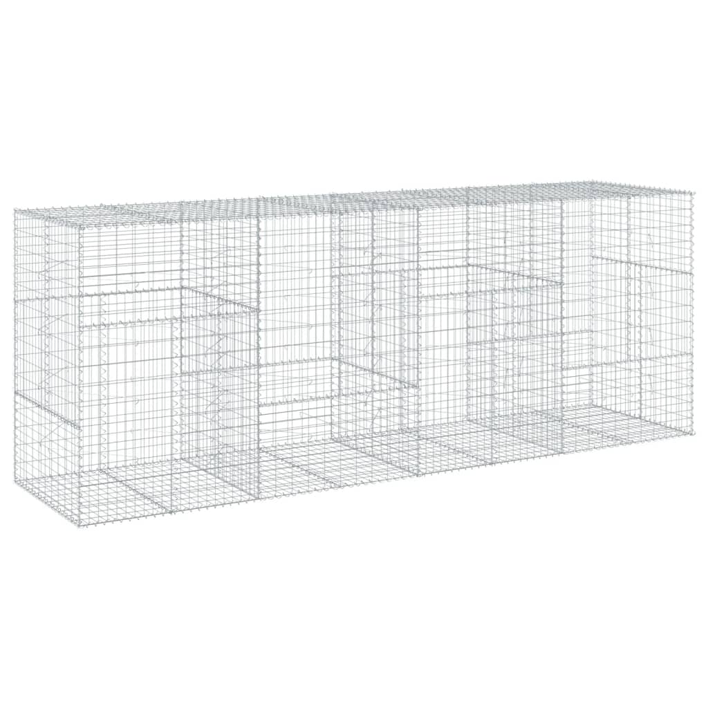 8721102850905_g_en_hd_3 vidaXL Gabion Basket with Cover 400x100x150 cm Galvanised Iron - Image 5